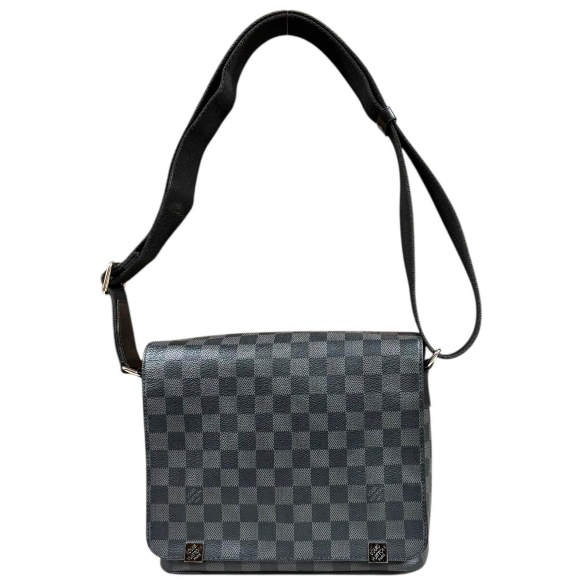 Louis Vuitton Black Gray Or Damier Graphite Shoulder Bag