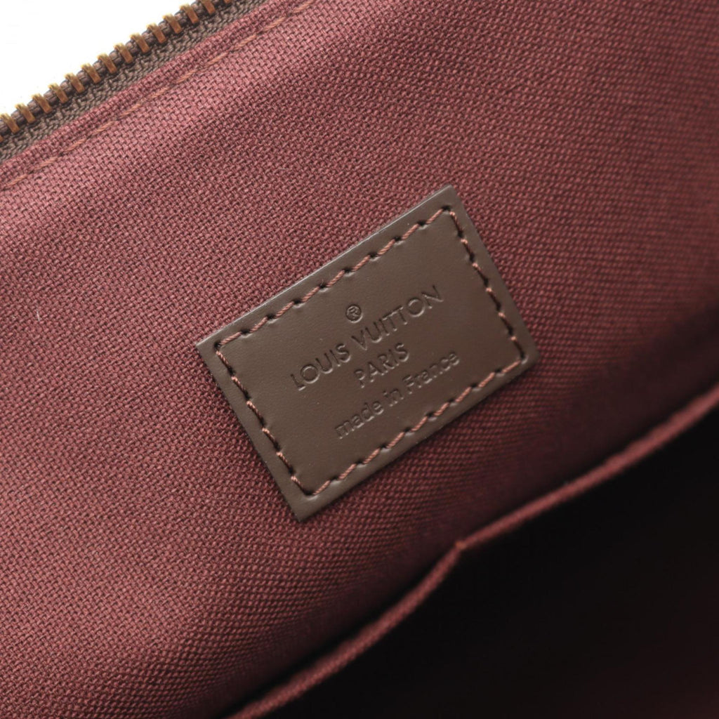 Louis Vuitton Brown Coated Canvas Leather Tote Bag