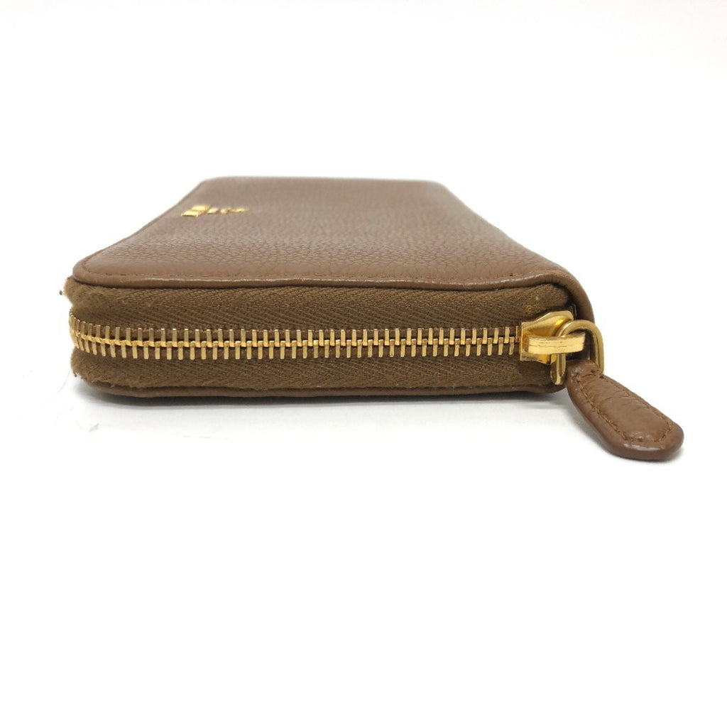 Prada Brown Leather Long Wallet (Bi-Fold)