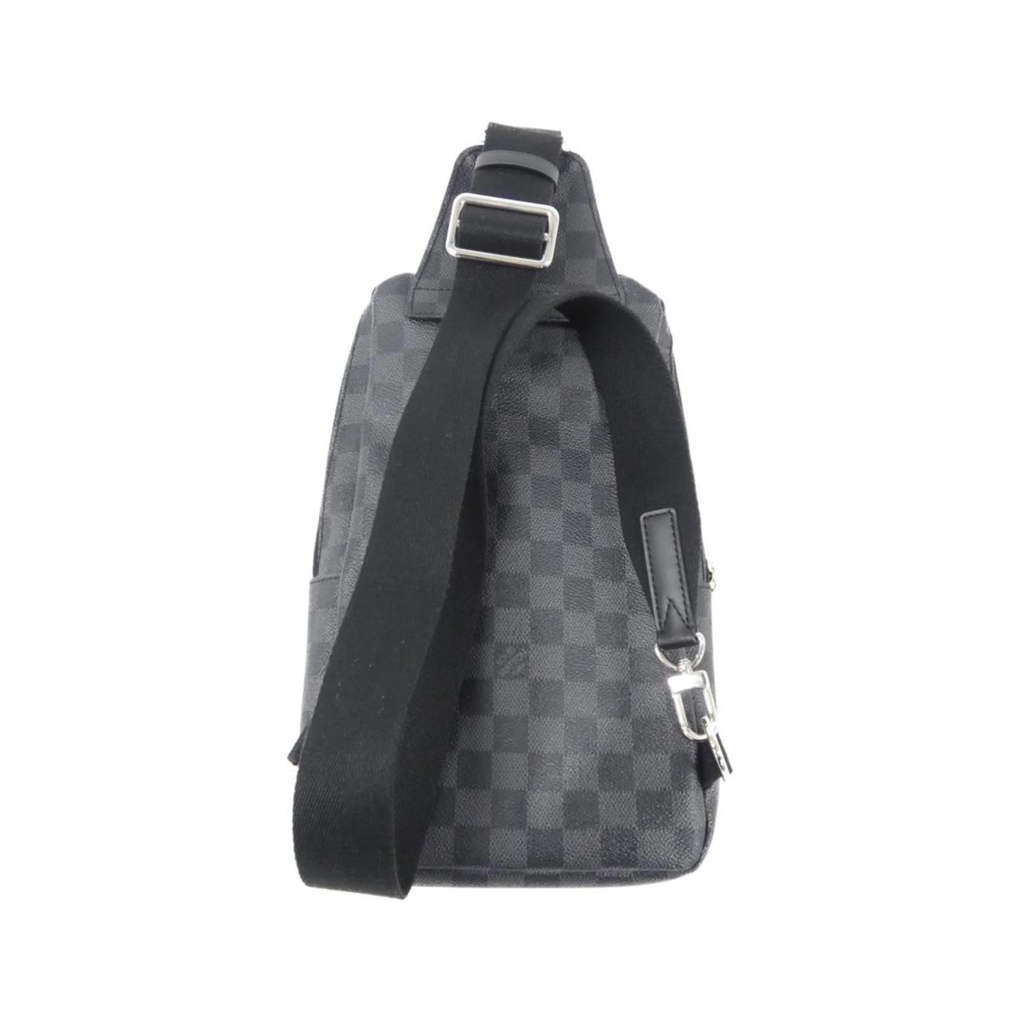 Louis Vuitton Dark Gray Gray Coated Canvas Shoulder Bag