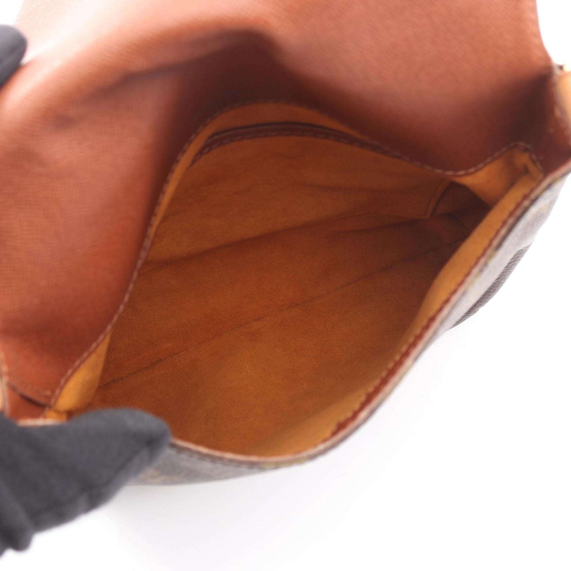 Louis Vuitton Brown Monogram Coated Canvas Leather Shoulder Bag
