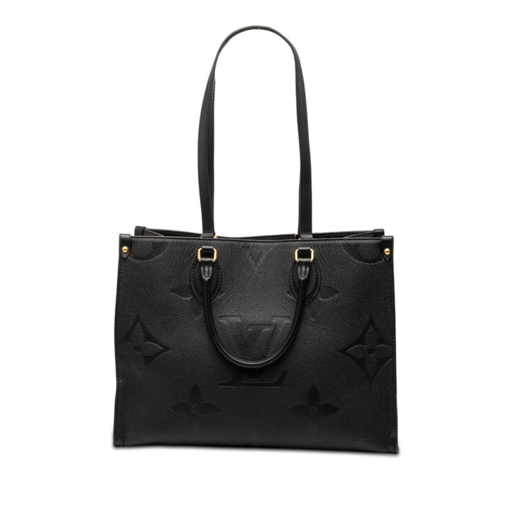 Louis Vuitton Black Leather Shoulder Bag Tote Bag