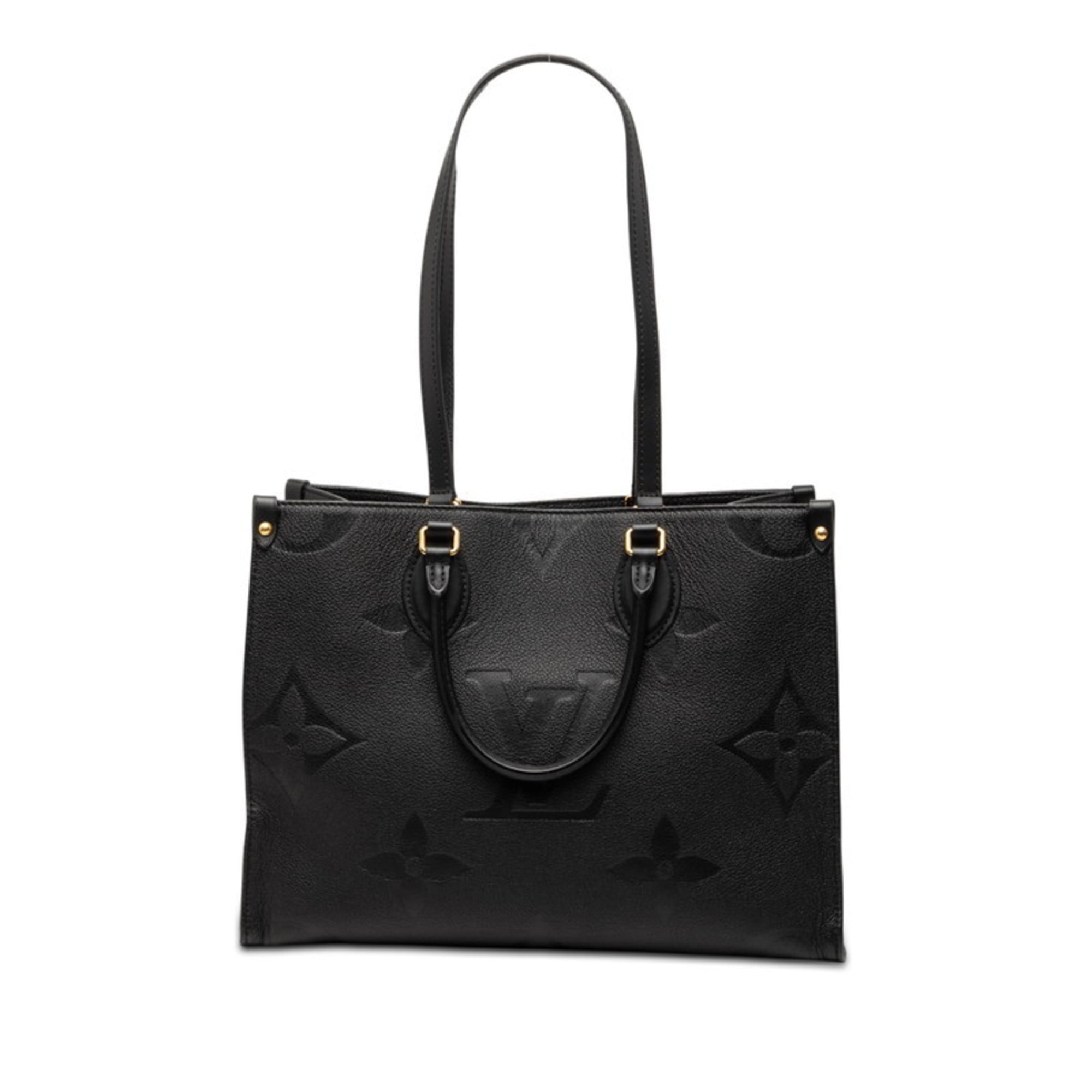 Louis Vuitton Black Leather Shoulder Bag Tote Bag
