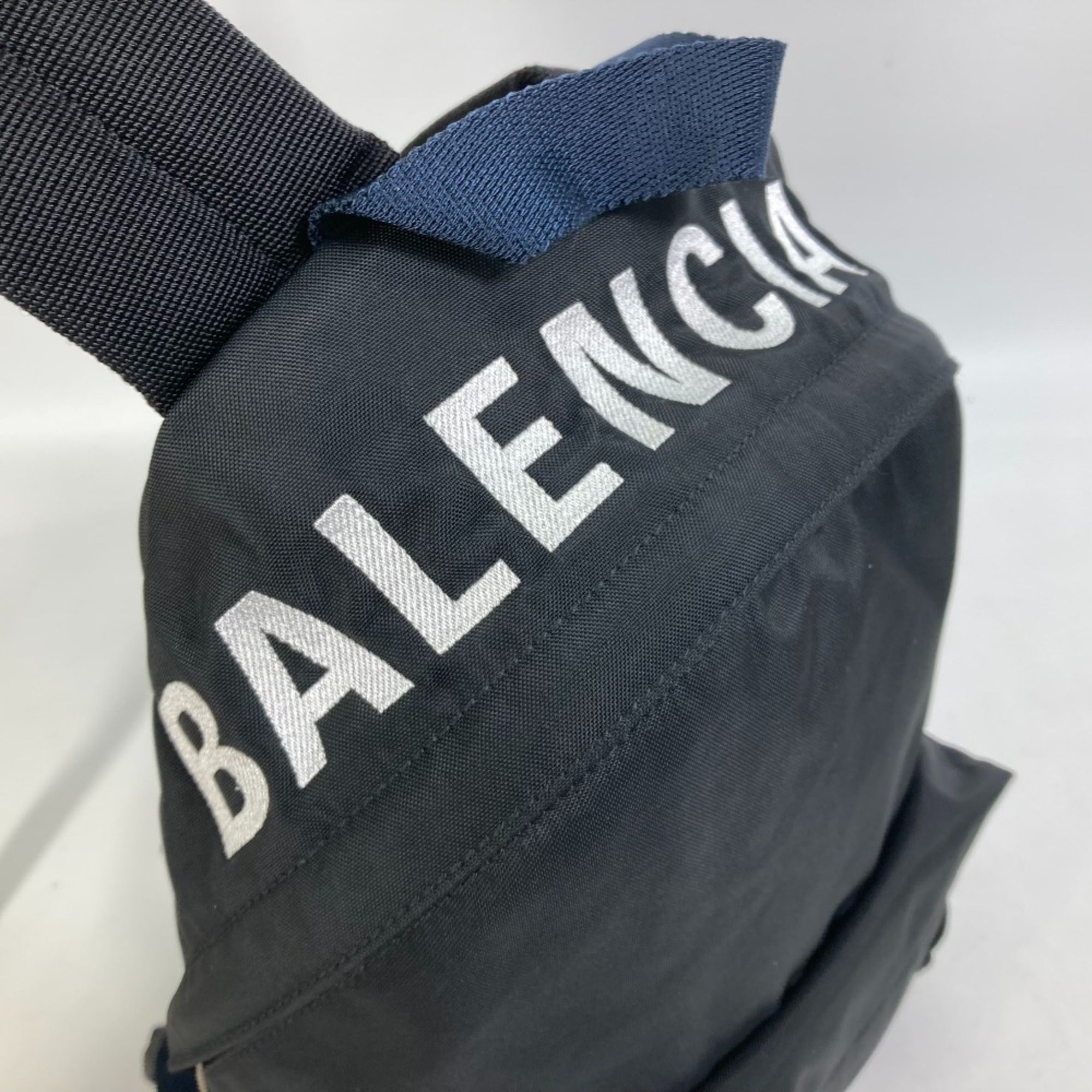 Balenciaga Black Cloth Backpack
