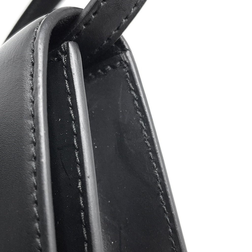 Balenciaga Black Leather Handbag Pouch Shoulder