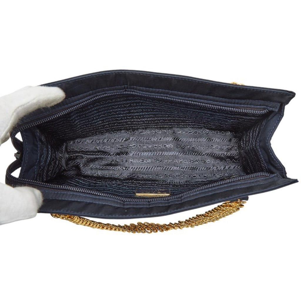 Prada Navy Nylon Handbag