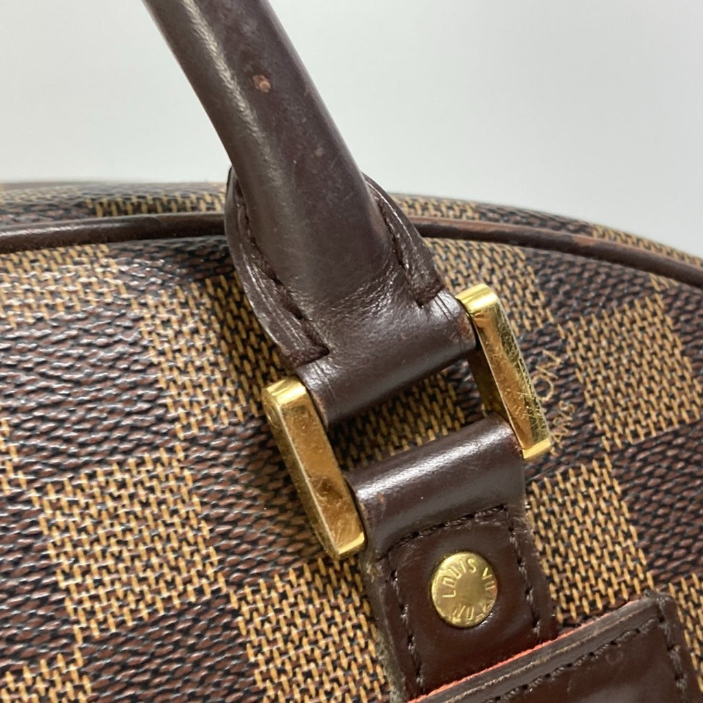 Louis Vuitton Damier Brown Ebene Damier Canvas Boston Bag Handbag Shoulder Bag