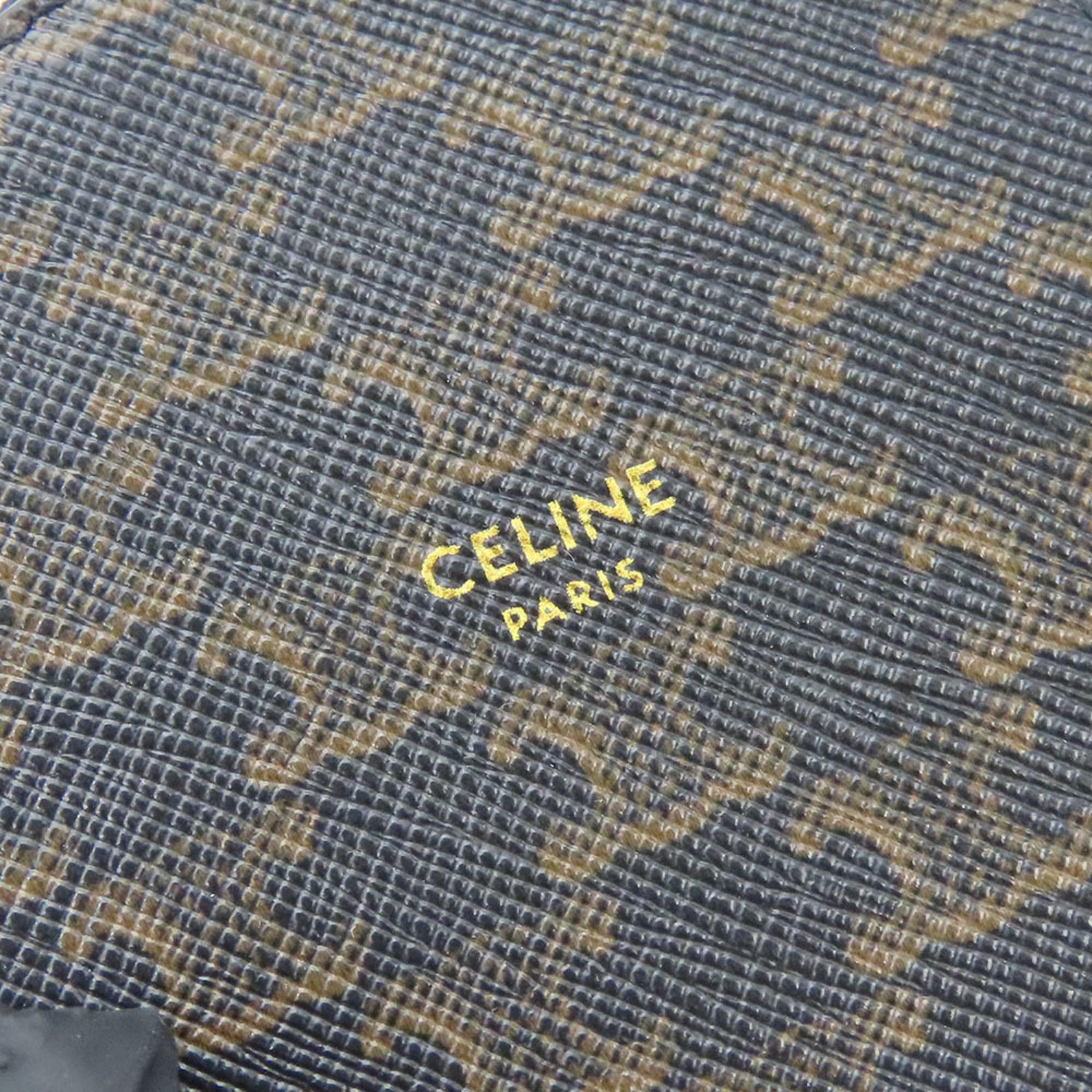 Celine Black Brown Pvc Leather Coin Purse/Coin Case