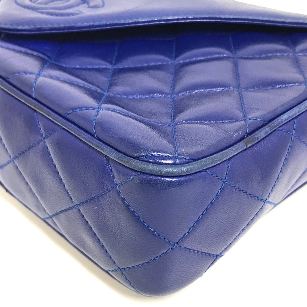 Chanel Blue Leather Shoulder Bag