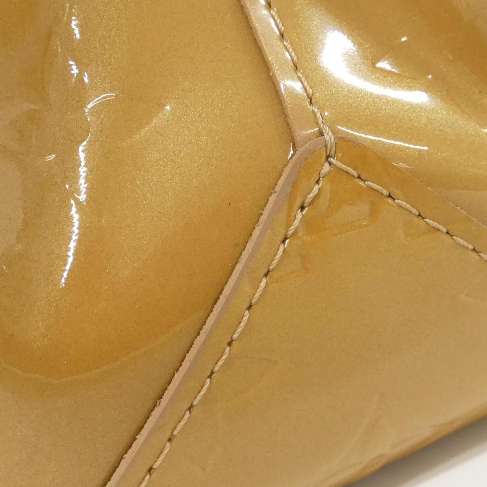 Louis Vuitton Gold Brown Leather Handbag