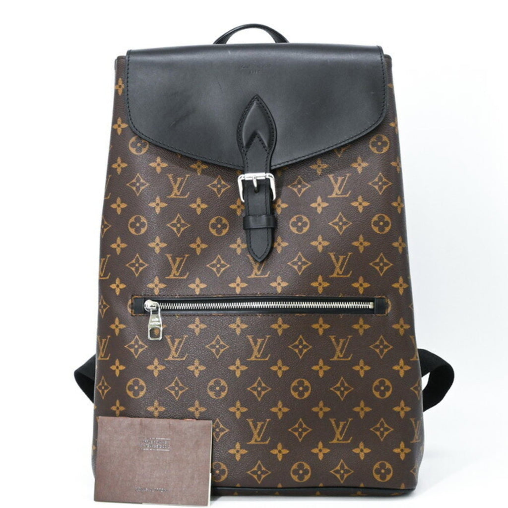 Louis Vuitton Black Brown Monogram Monogram Leather Backpack