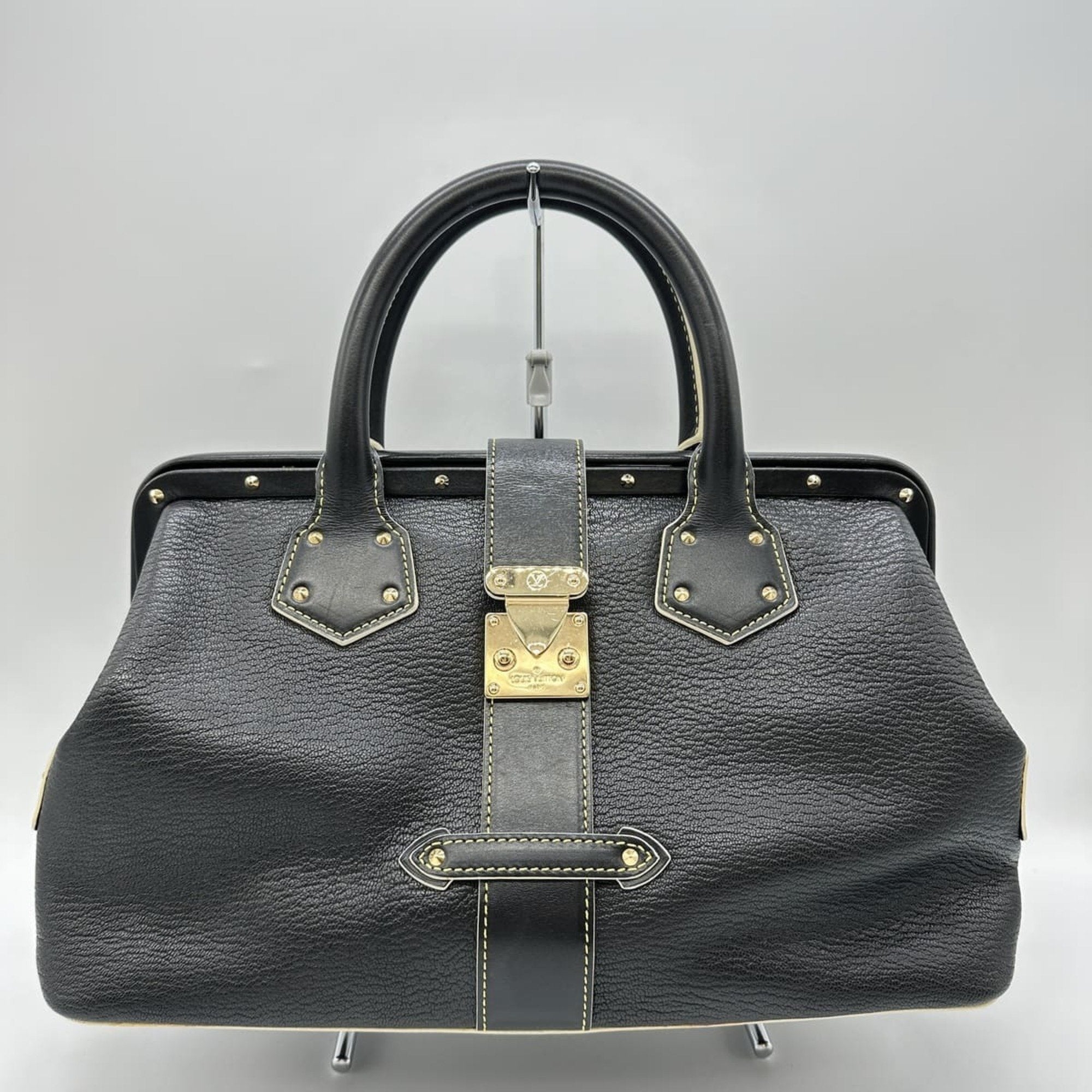 Louis Vuitton Black Suhali Leather Handbag