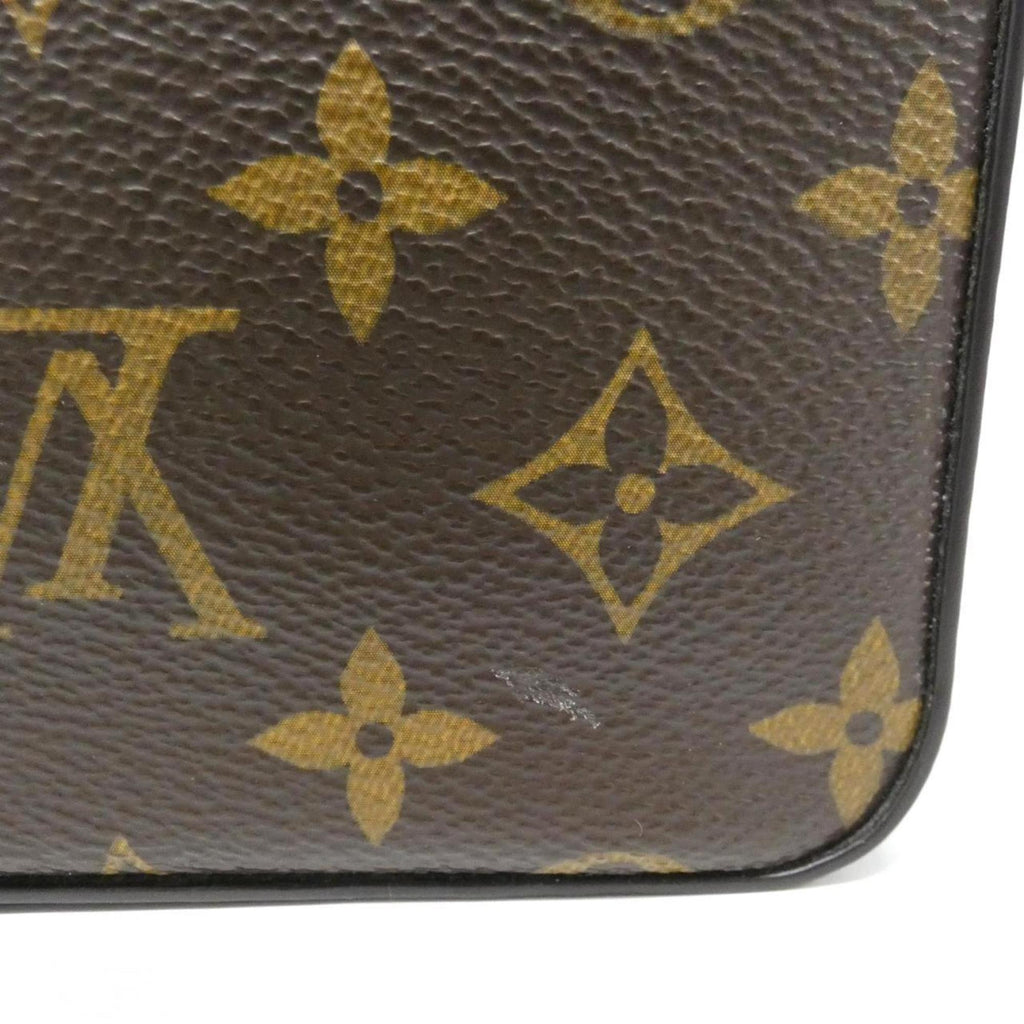 Louis Vuitton Monogram Marron Coated Canvas Pochette Shoulder Bag