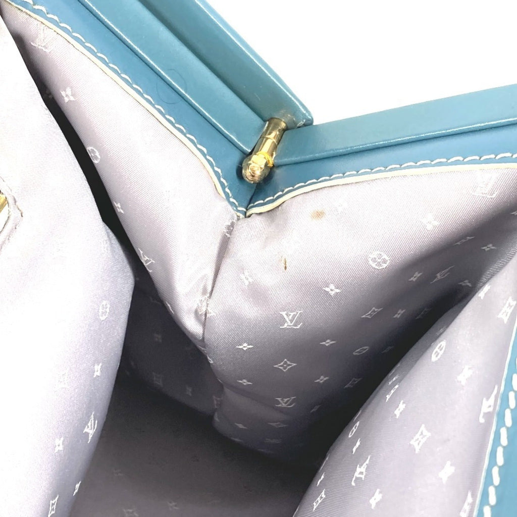 Louis Vuitton Blue Suhali Leather Leather Handbag Tote Bag