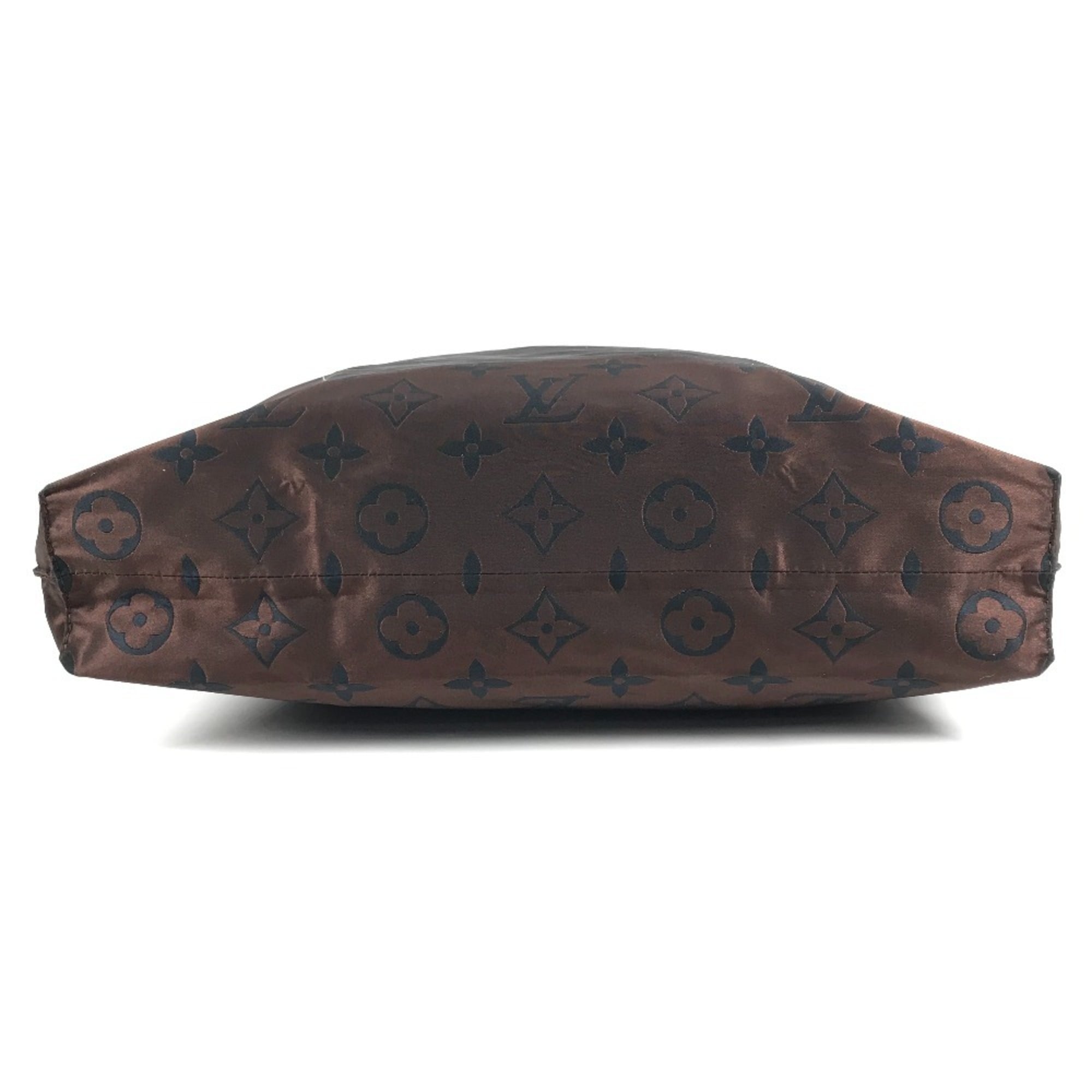 Louis Vuitton Brown Leather Nylon Shoulder Bag Tote Bag