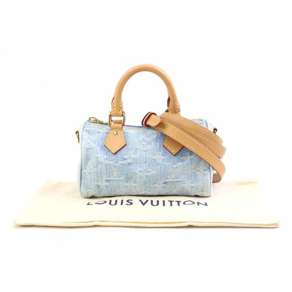 Louis Vuitton Sky Blue Monogram Denim Handbag Shoulder Bag