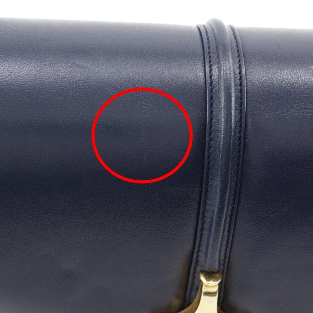 Gucci Navy Leather Shoulder Bag (Pre-Owned)