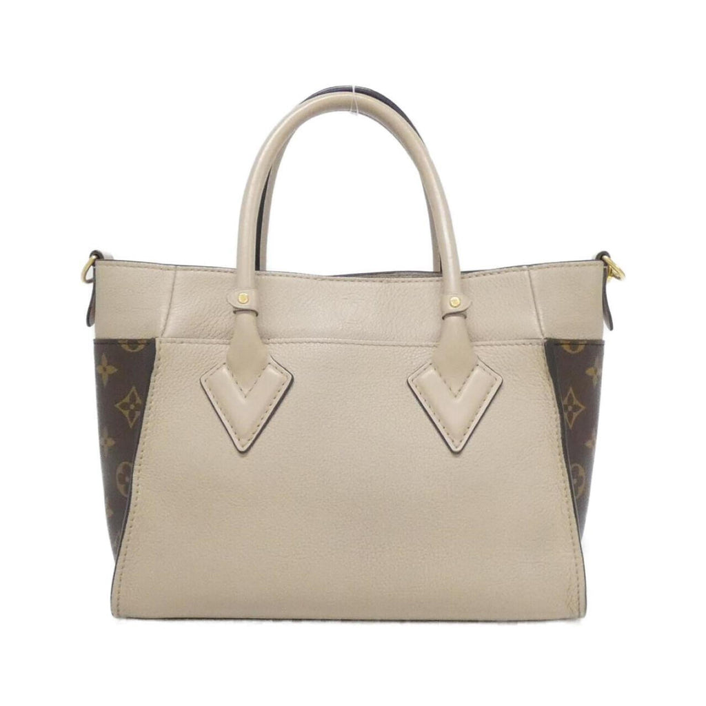 Louis Vuitton Grayish Coated Canvas Leather Handbag