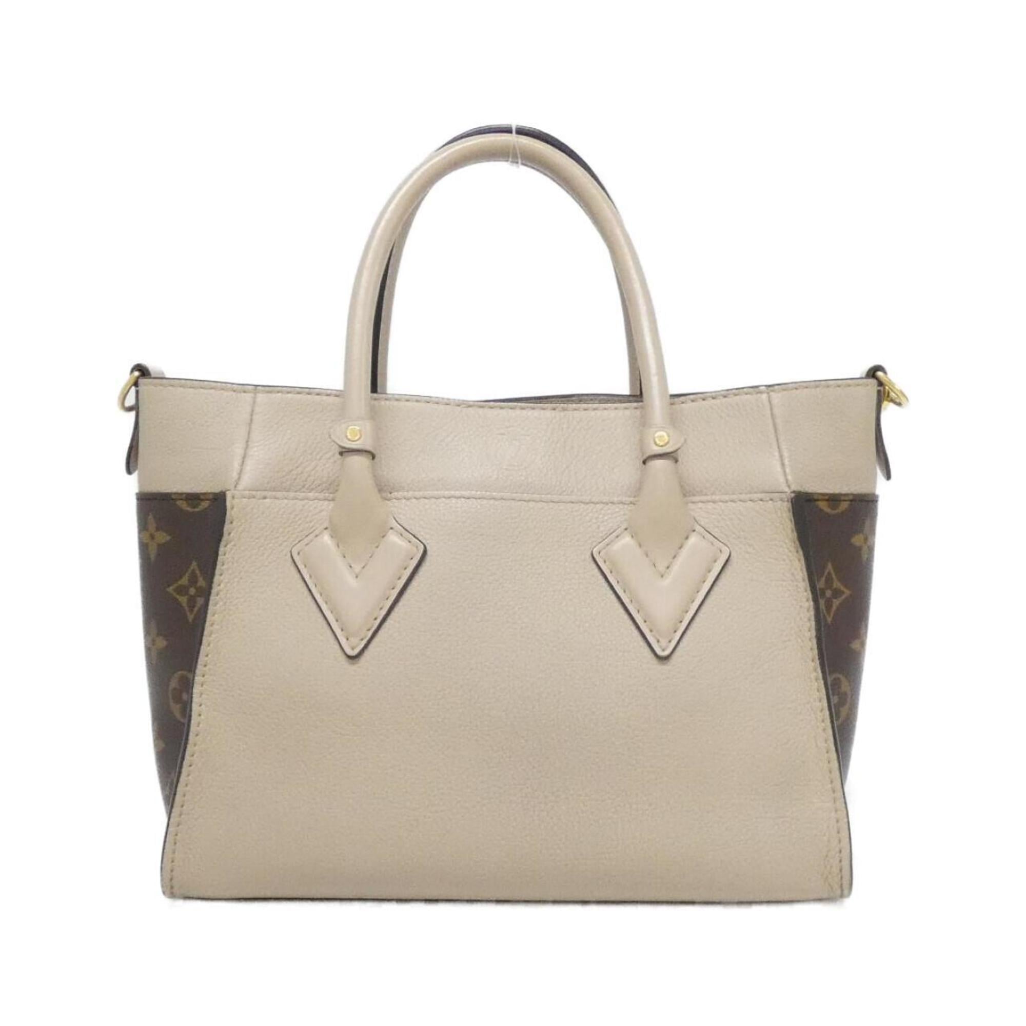 Louis Vuitton Grayish Coated Canvas Leather Handbag