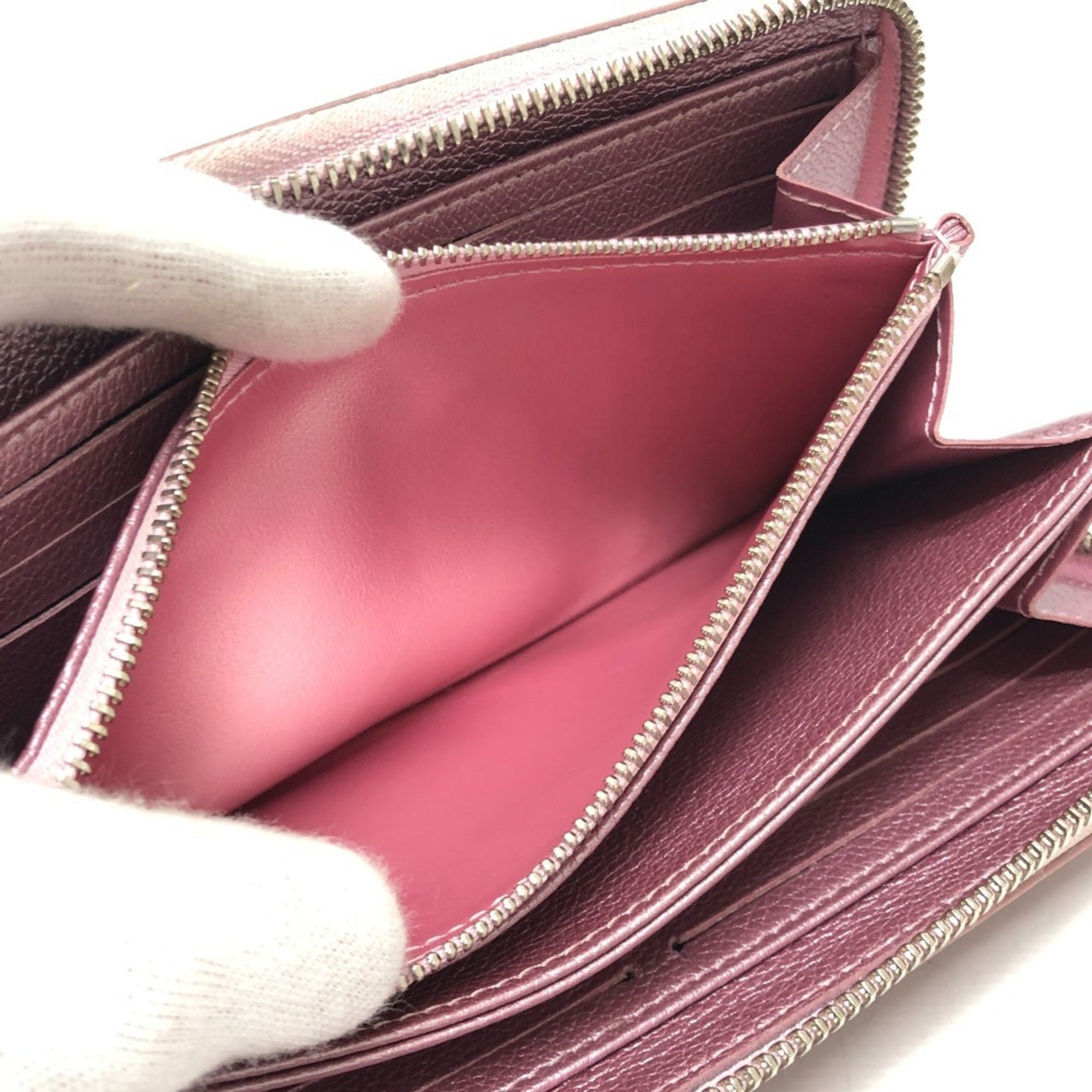 Louis Vuitton Metallic Pink Leather Long Wallet