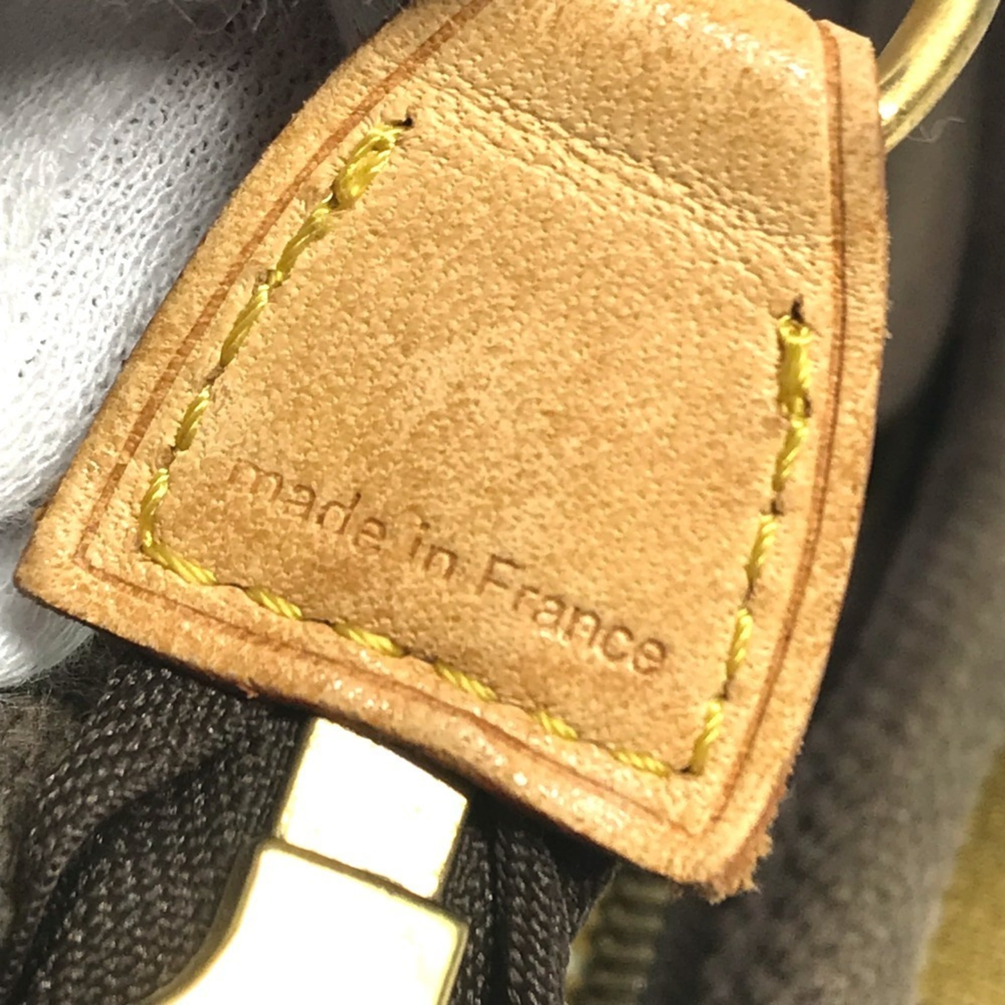 Louis Vuitton Brown Canvas Leather Shoulder Bag Tote Bag