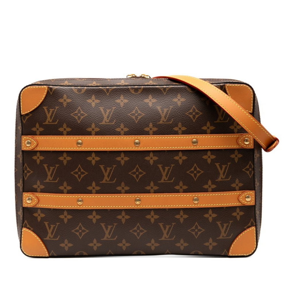 Louis Vuitton Brown Pvc Leather Shoulder Bag