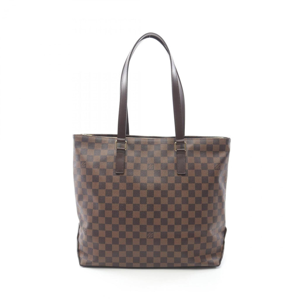 Louis Vuitton Brown Coated Canvas Leather Tote Bag