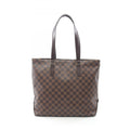 Louis Vuitton Brown Coated Canvas Leather Tote Bag
