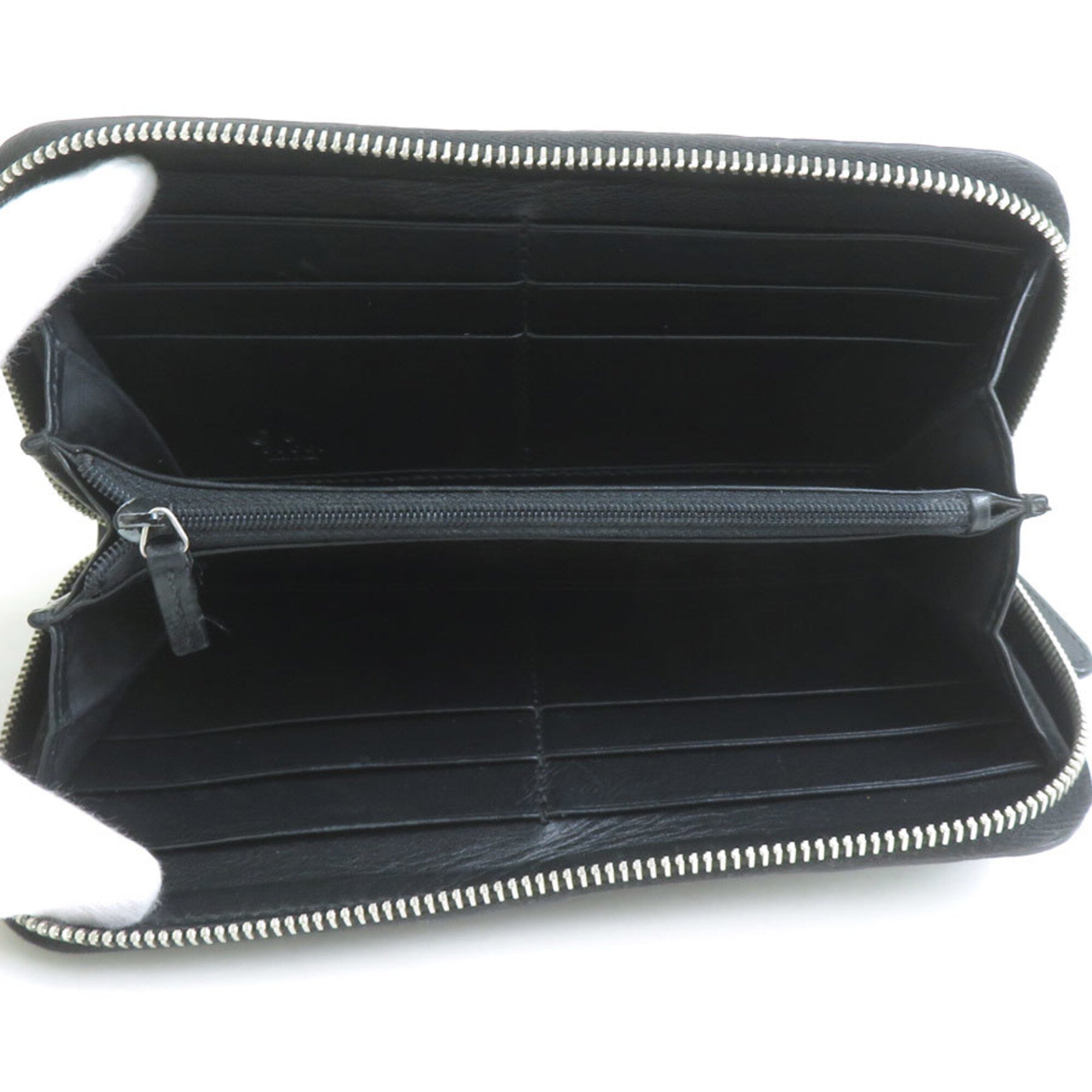 Gucci Black Leather Long Wallet (Bi-Fold) (Pre-Owned)