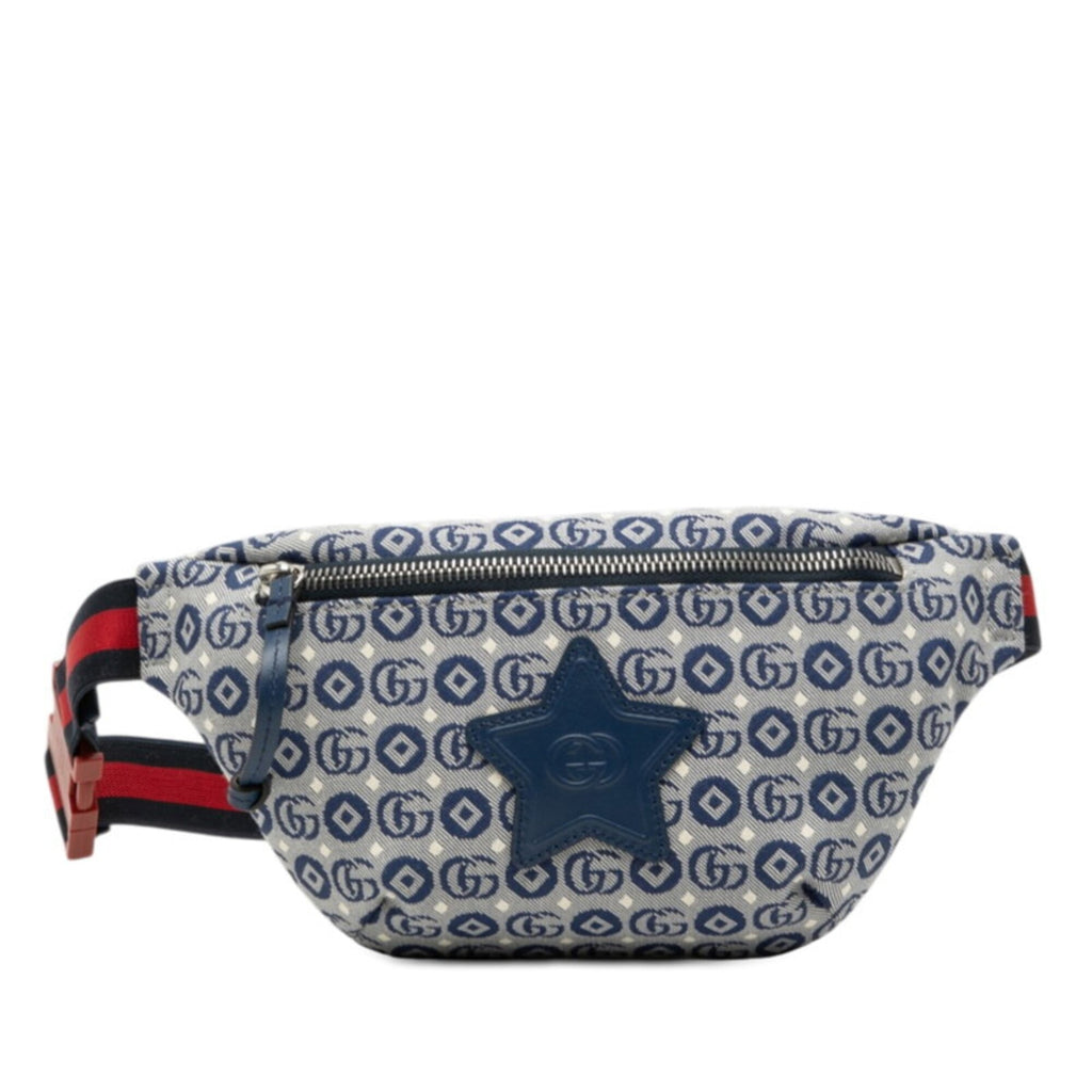 Gucci Multi-Color Navy Canvas Sling Bag (Pre-Owned)