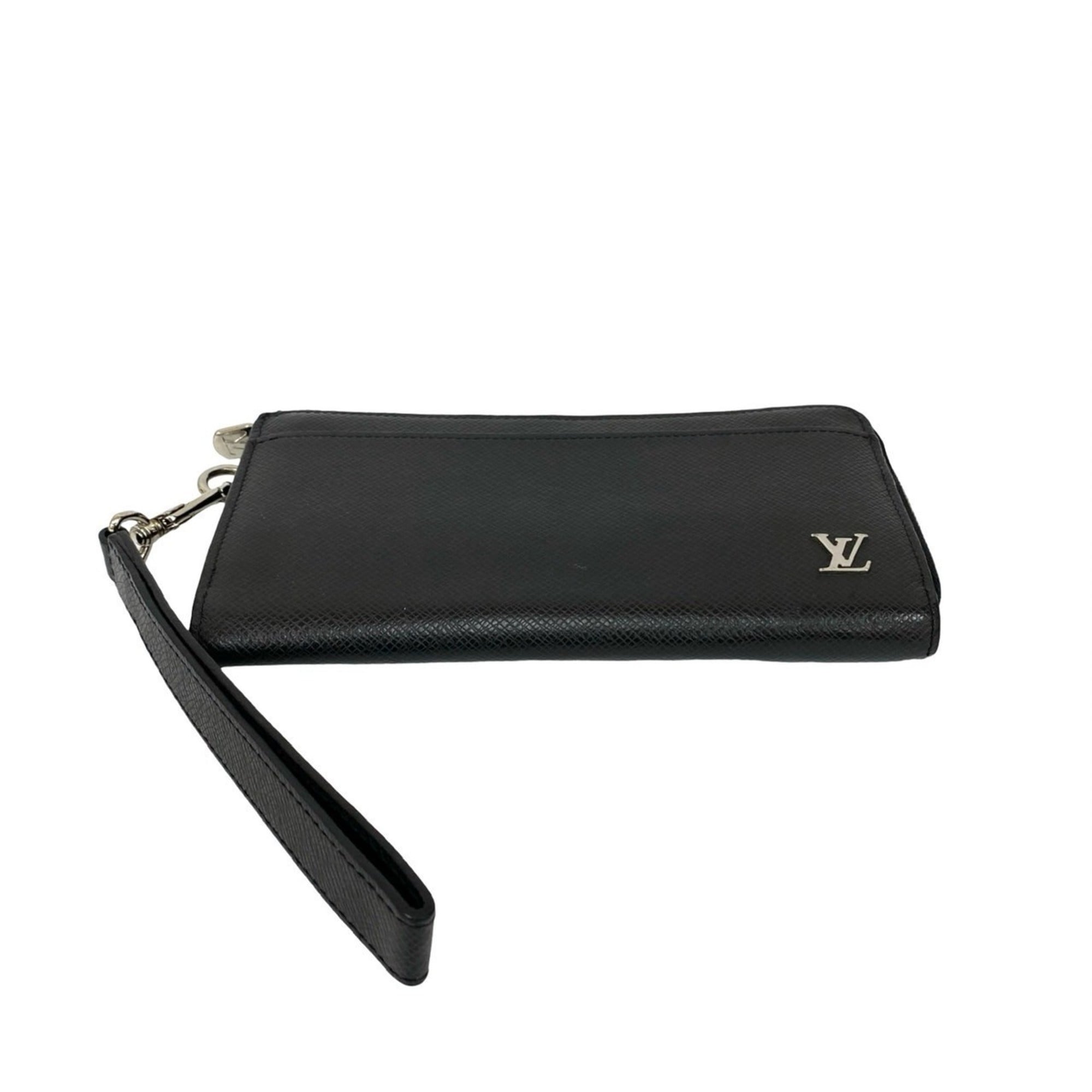 Louis Vuitton Black Leather Long Wallet