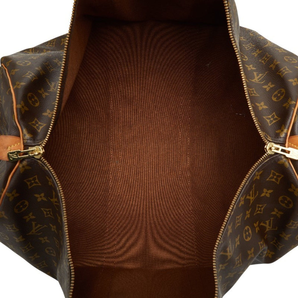 Louis Vuitton Brown Pvc Leather Boston Bag