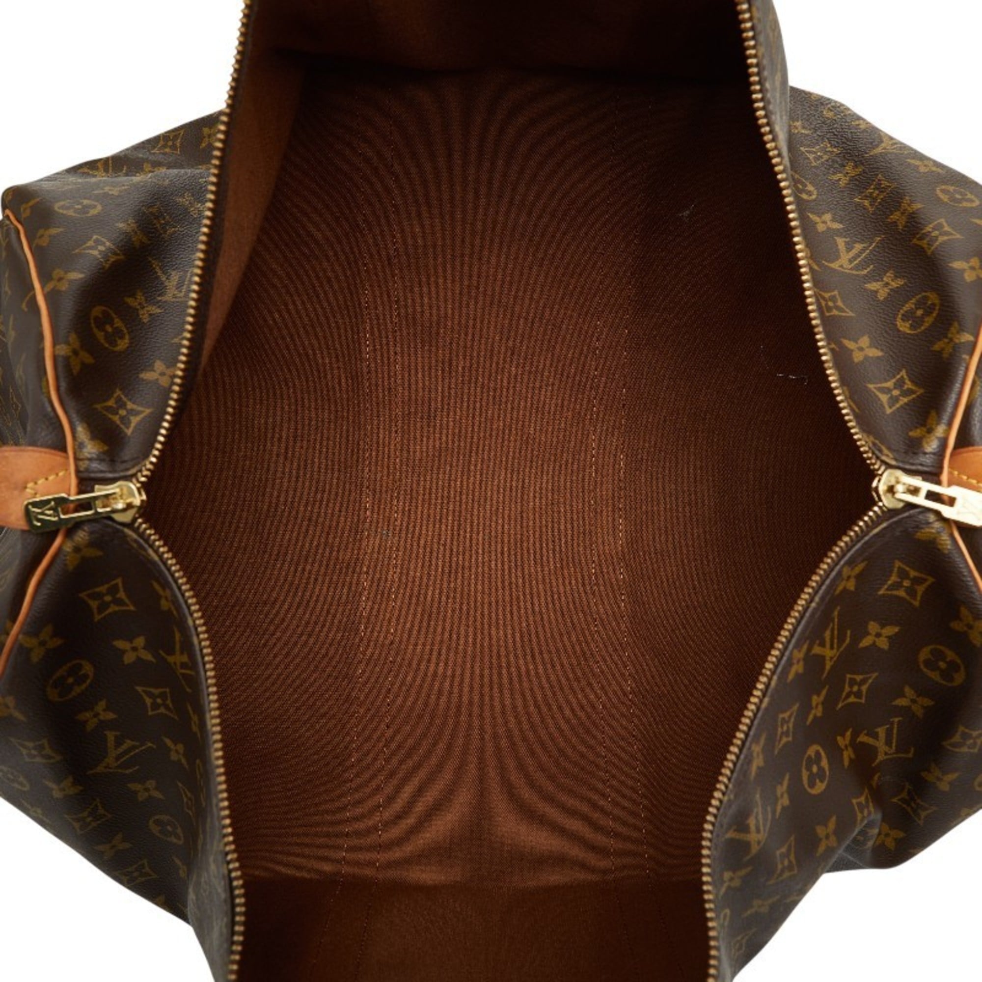 Louis Vuitton Brown Pvc Leather Boston Bag