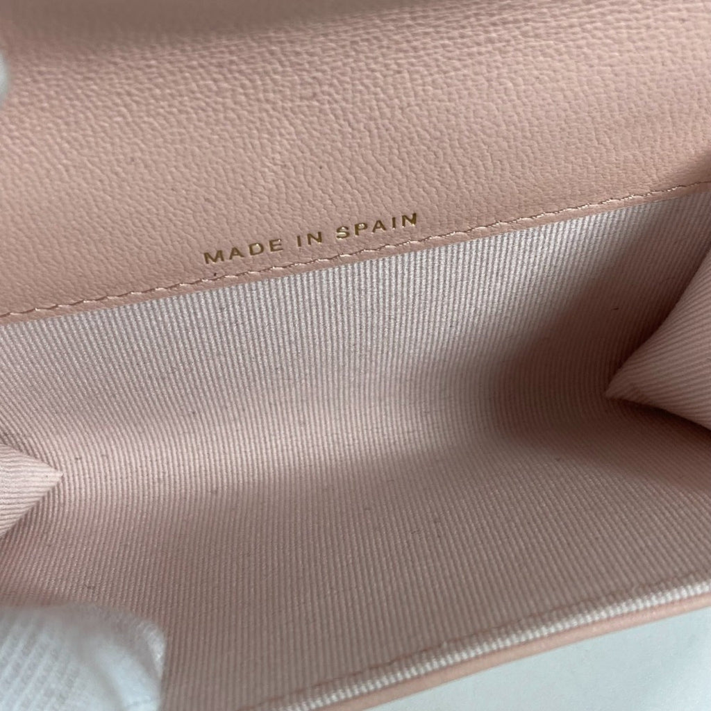 Chanel Pink Leather Coin Purse/Coin Case