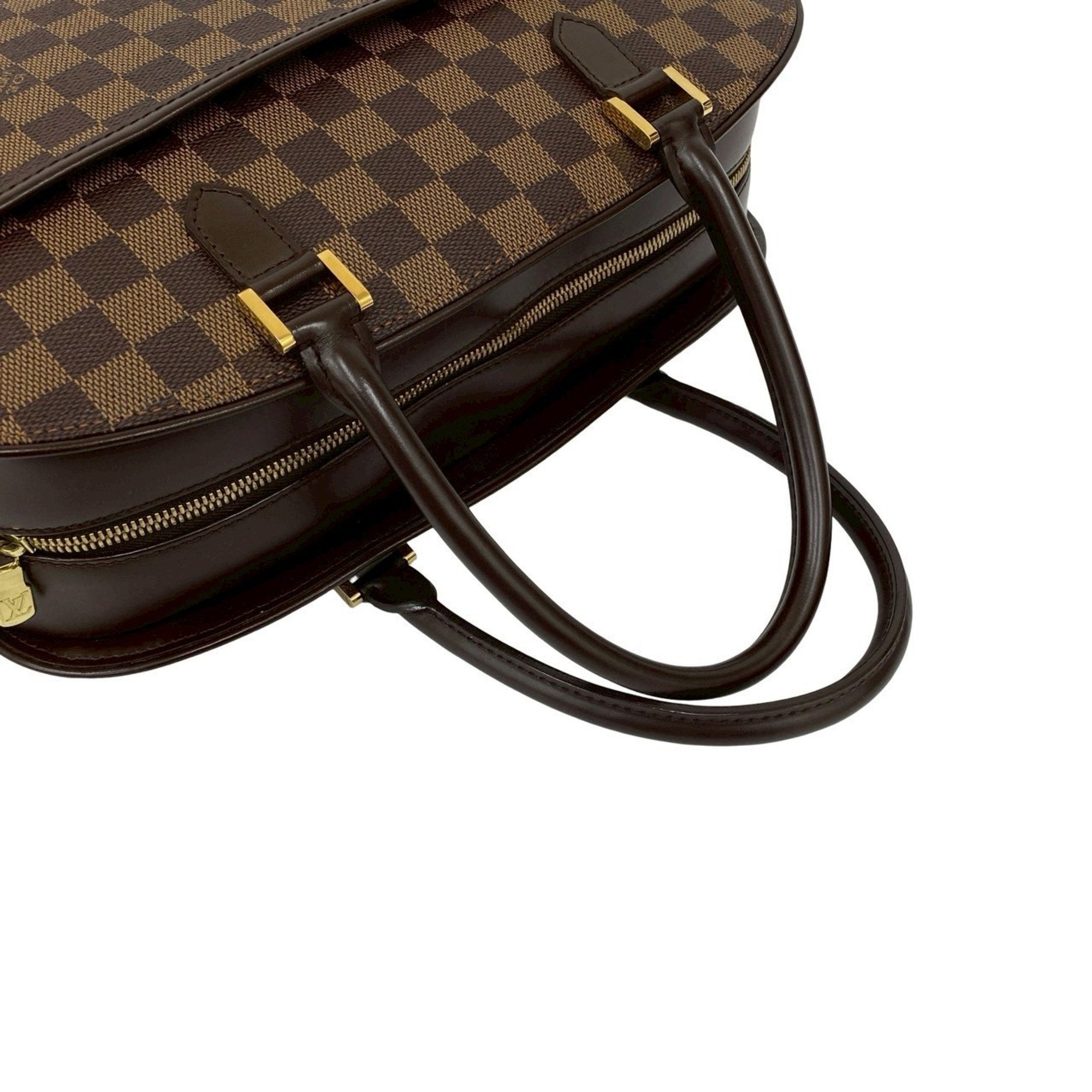 Louis Vuitton Brown Leather Pvc Boston Bag Handbag