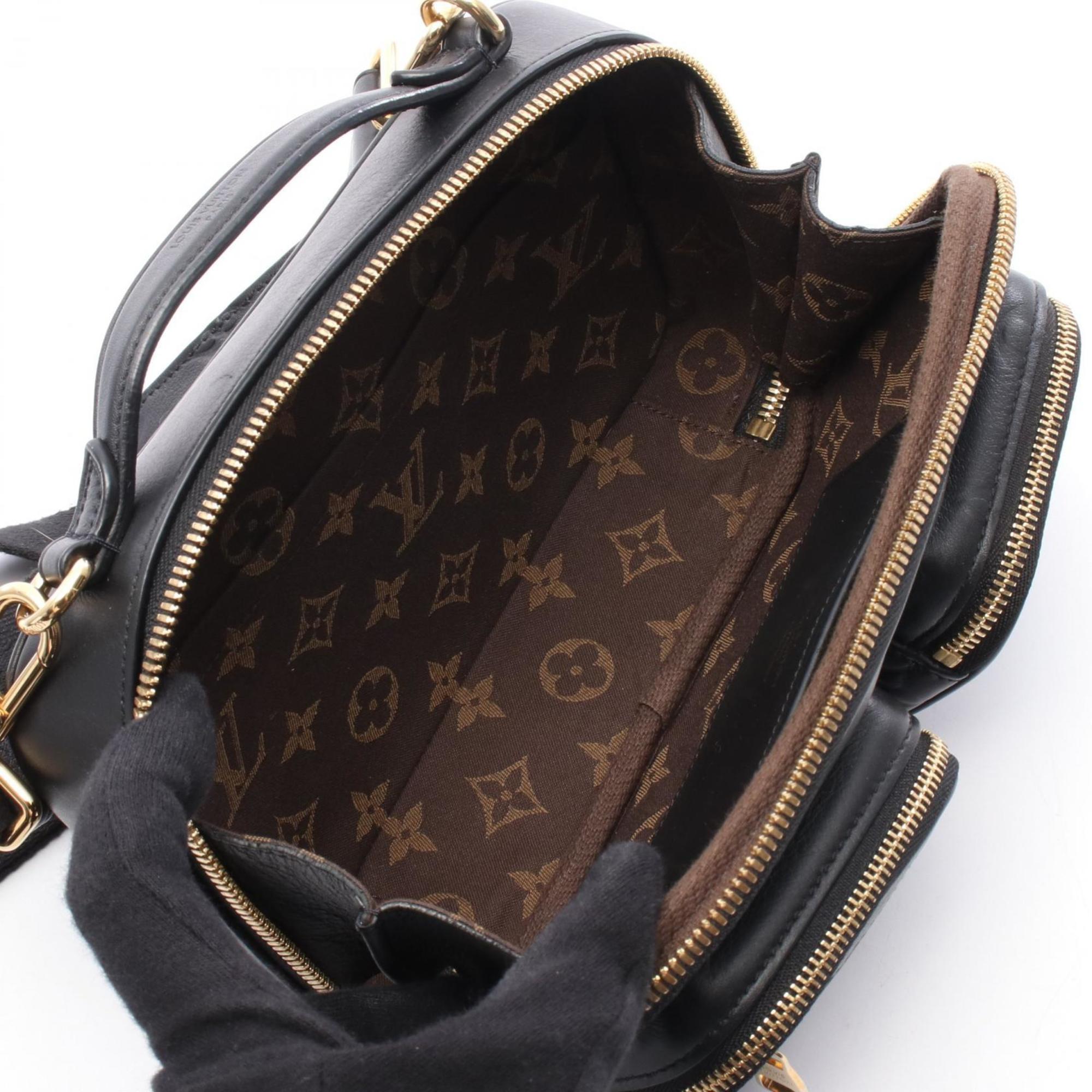 Louis Vuitton Black Leather Shoulder Bag