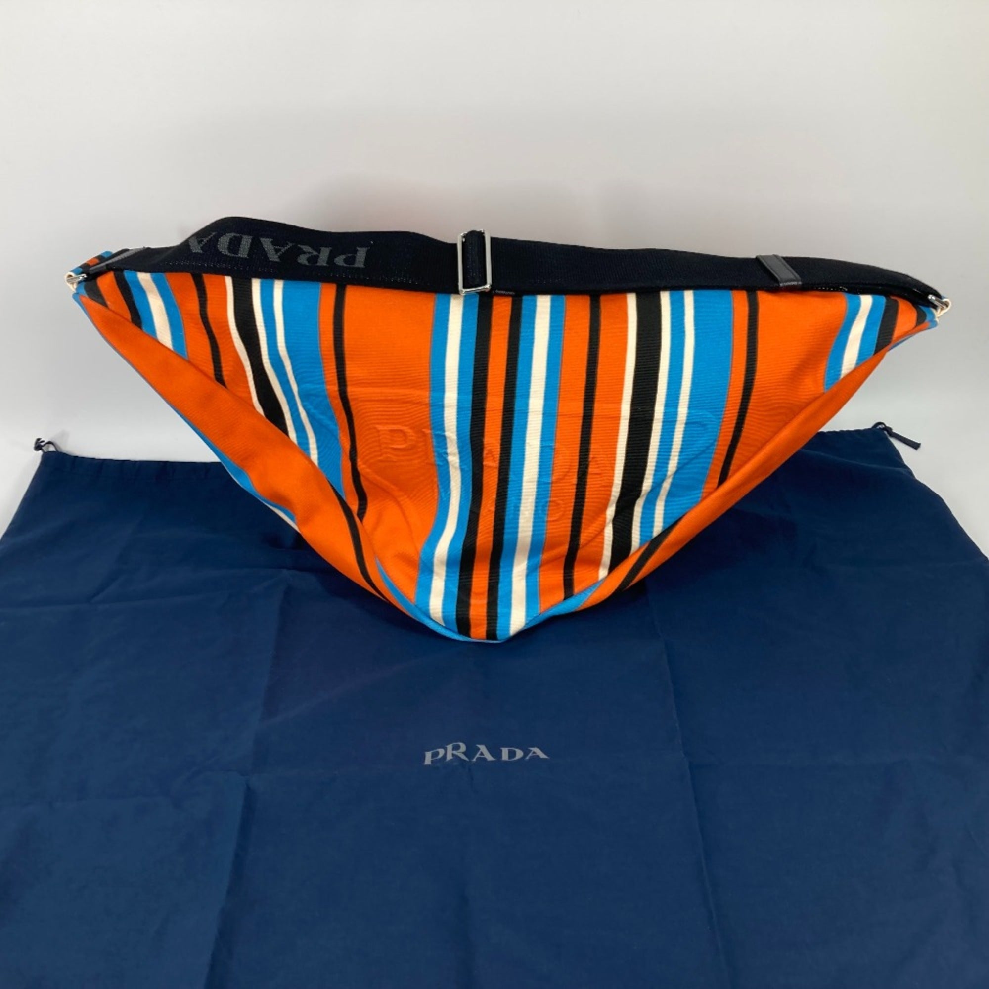 Prada Orange Cloth Shoulder Bag