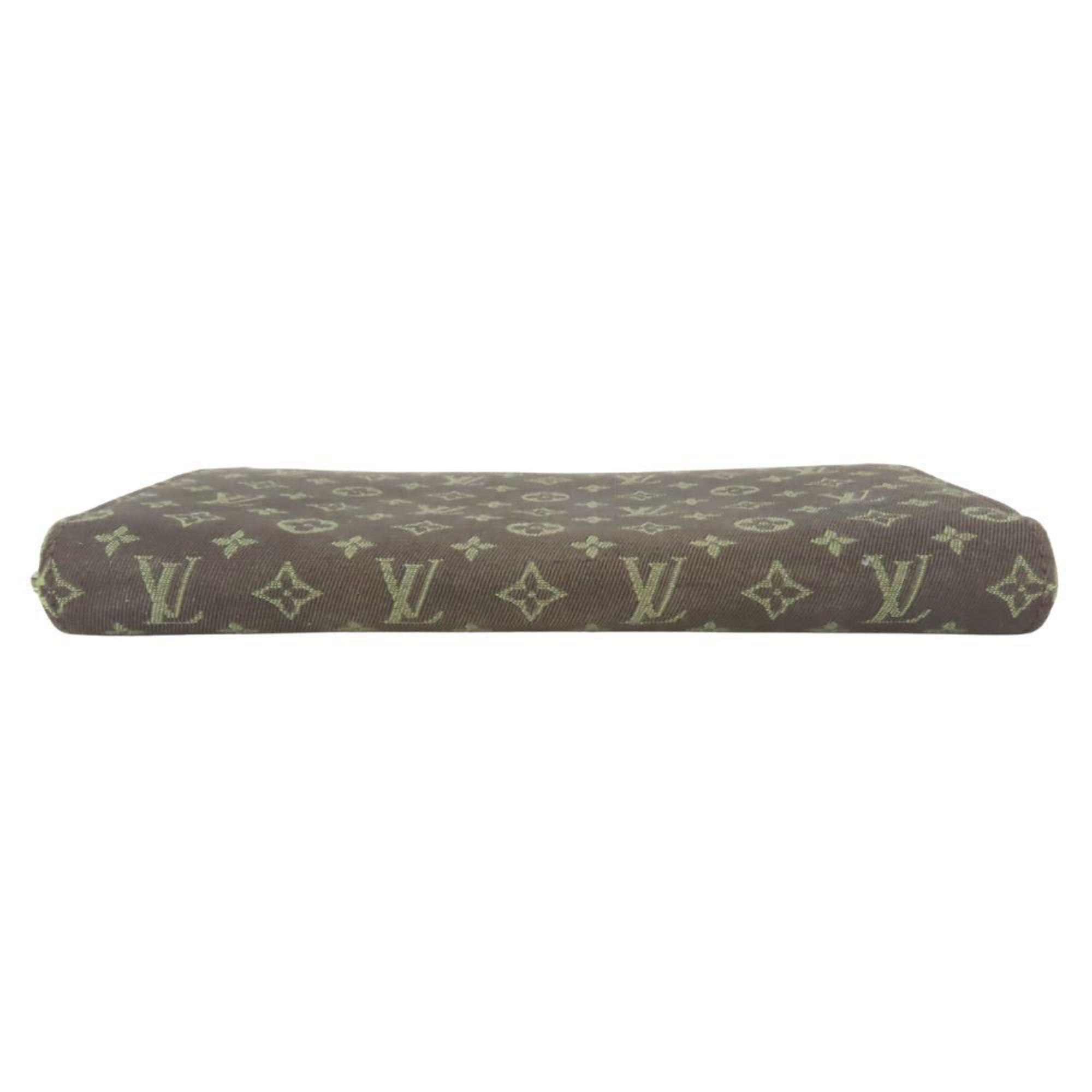 Louis Vuitton Brown Ebene Monogram Mini Lin Long Wallet