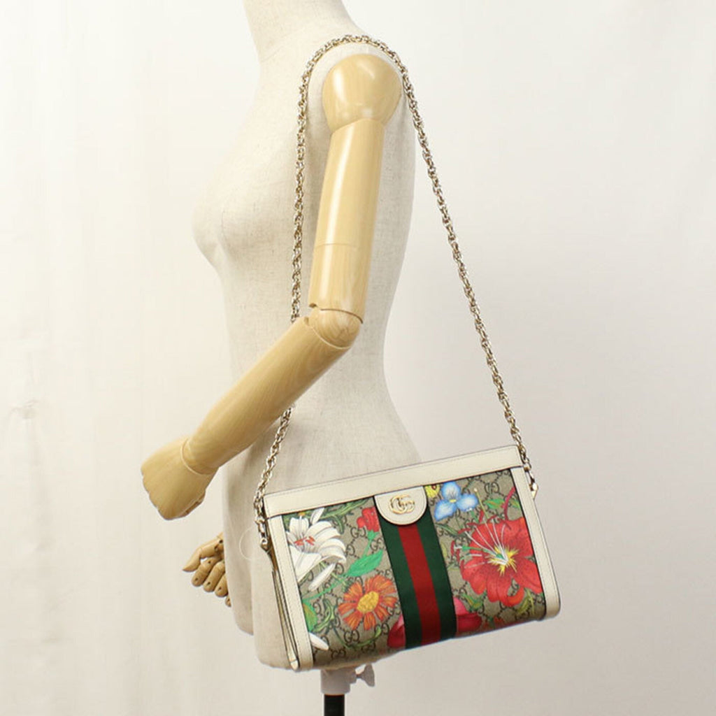 Gucci Beige Gg Supreme Leather Shoulder Bag (Pre-Owned)