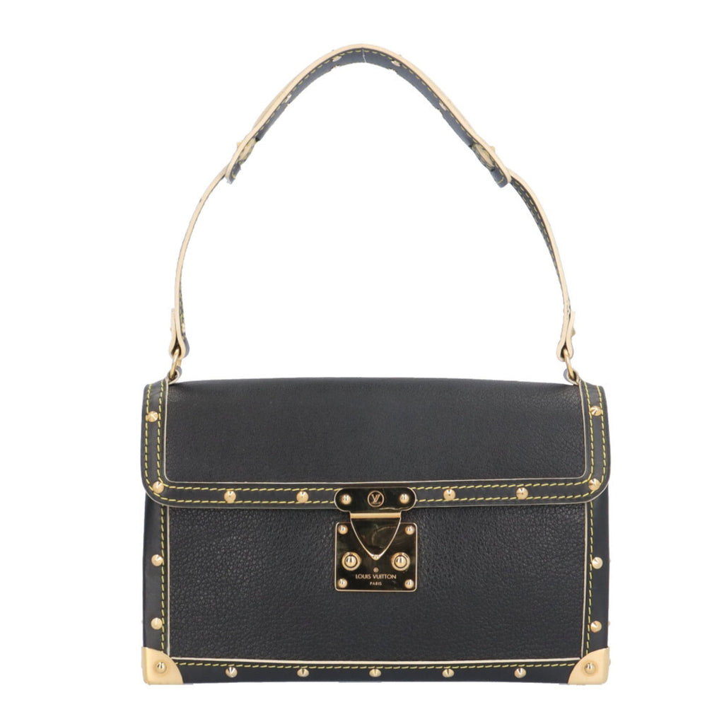 Louis Vuitton Black Leather Shoulder Bag