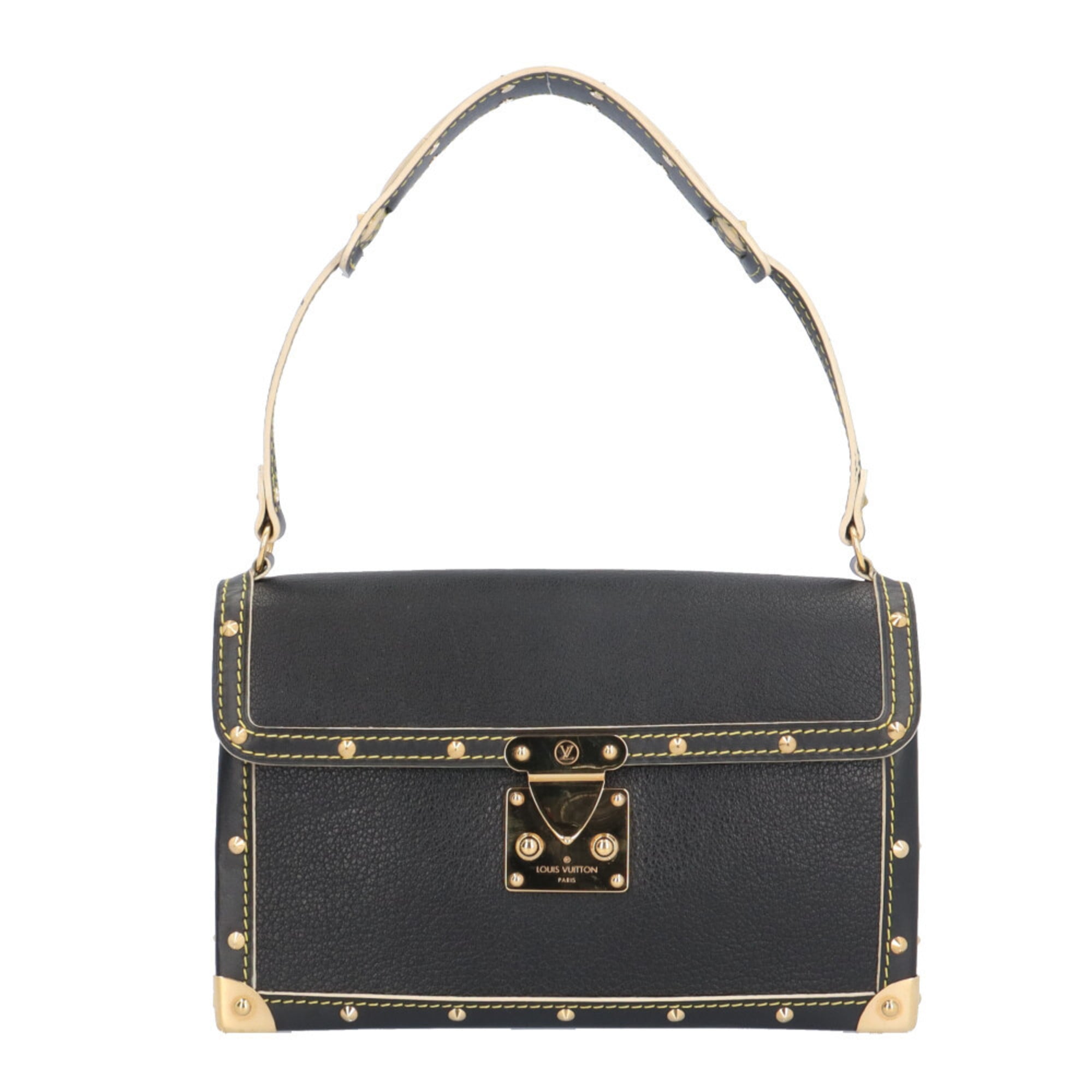 Louis Vuitton Black Leather Shoulder Bag