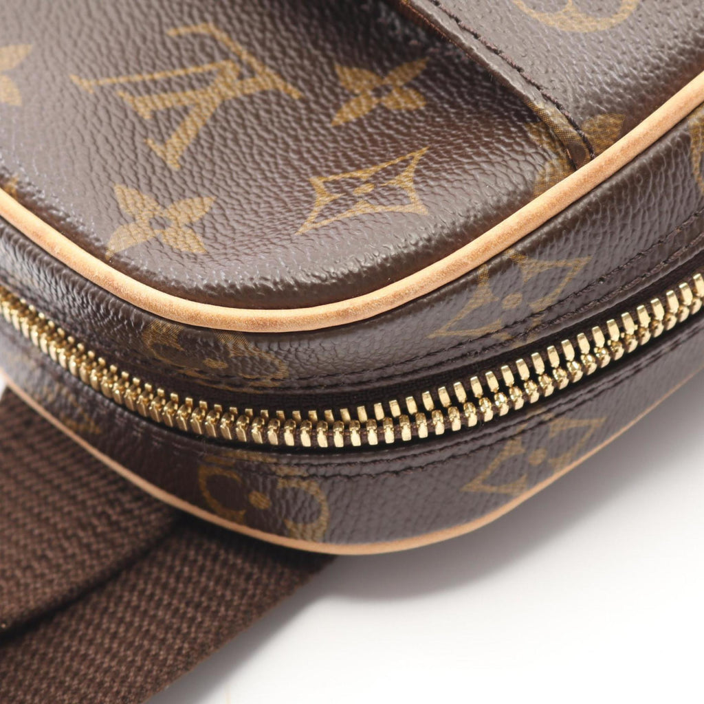 Louis Vuitton Monogram Brown Coated Canvas Leather Fanny Pack Sling Bag