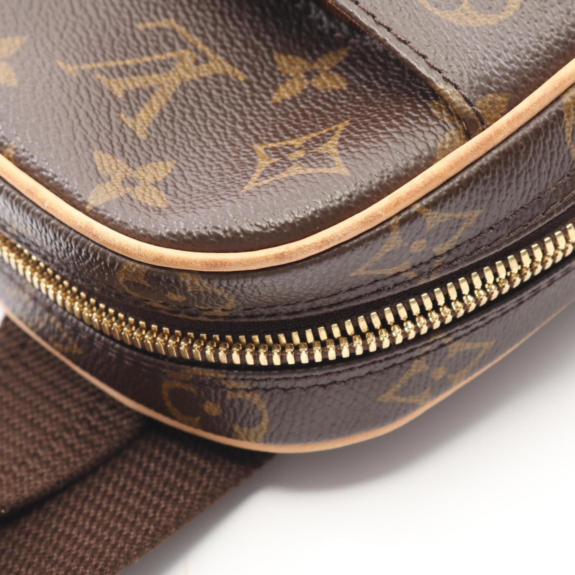 Louis Vuitton Monogram Brown Coated Canvas Leather Fanny Pack Sling Bag