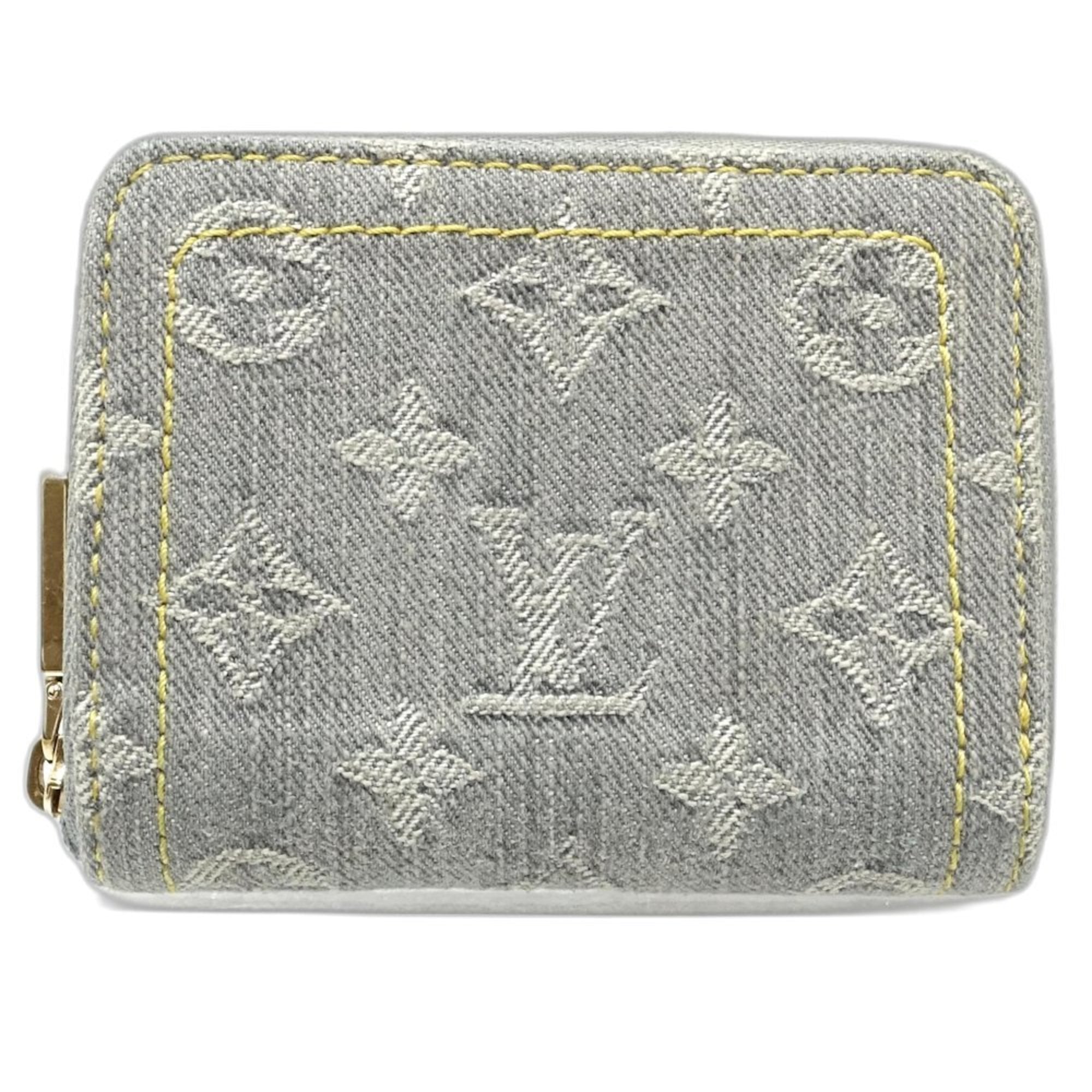 Louis Vuitton Gray Denim Coin Purse/Coin Case