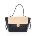 Louis Vuitton Black Ivory Leather Handbag