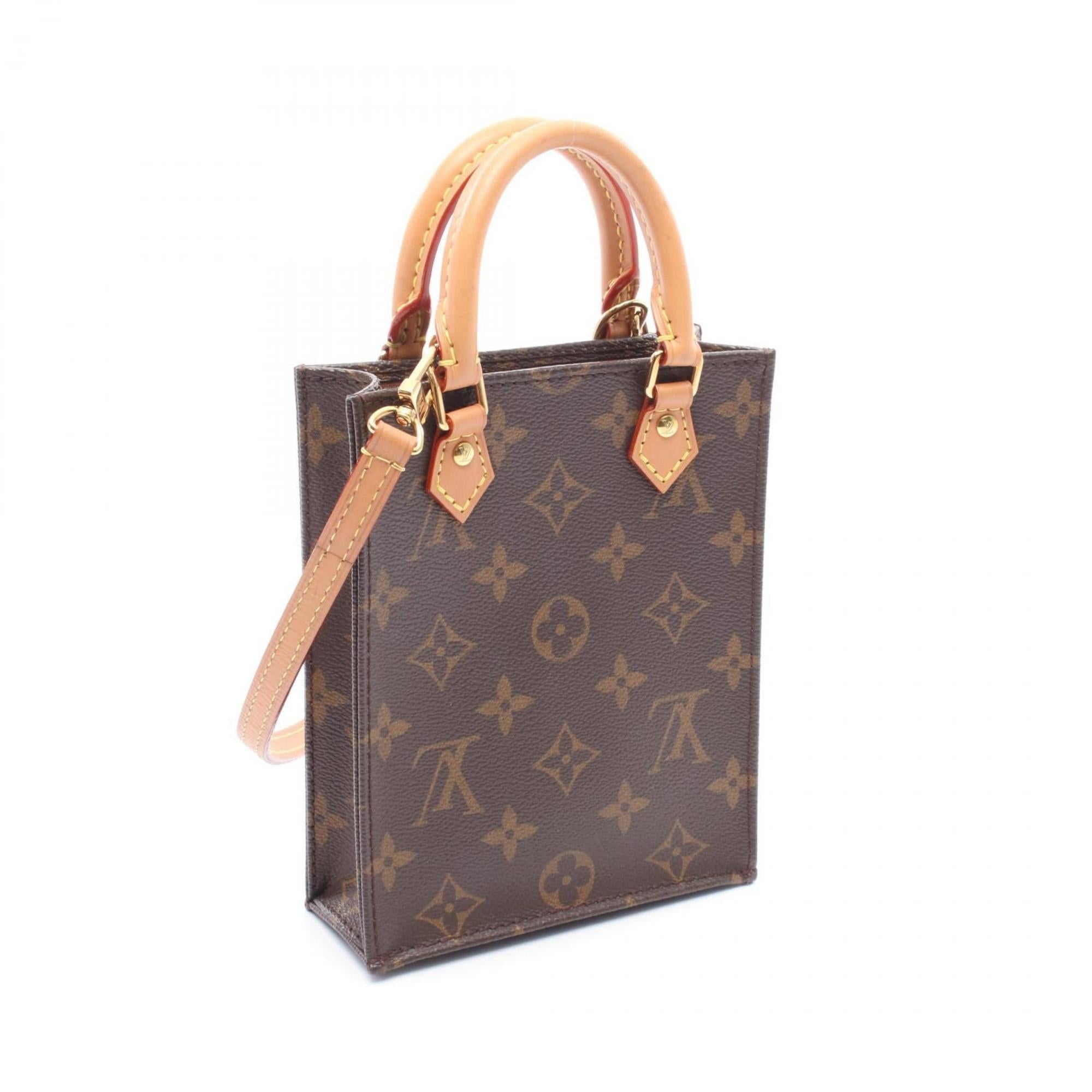 Louis Vuitton Brown Pvc Coated Canvas Leather Handbag