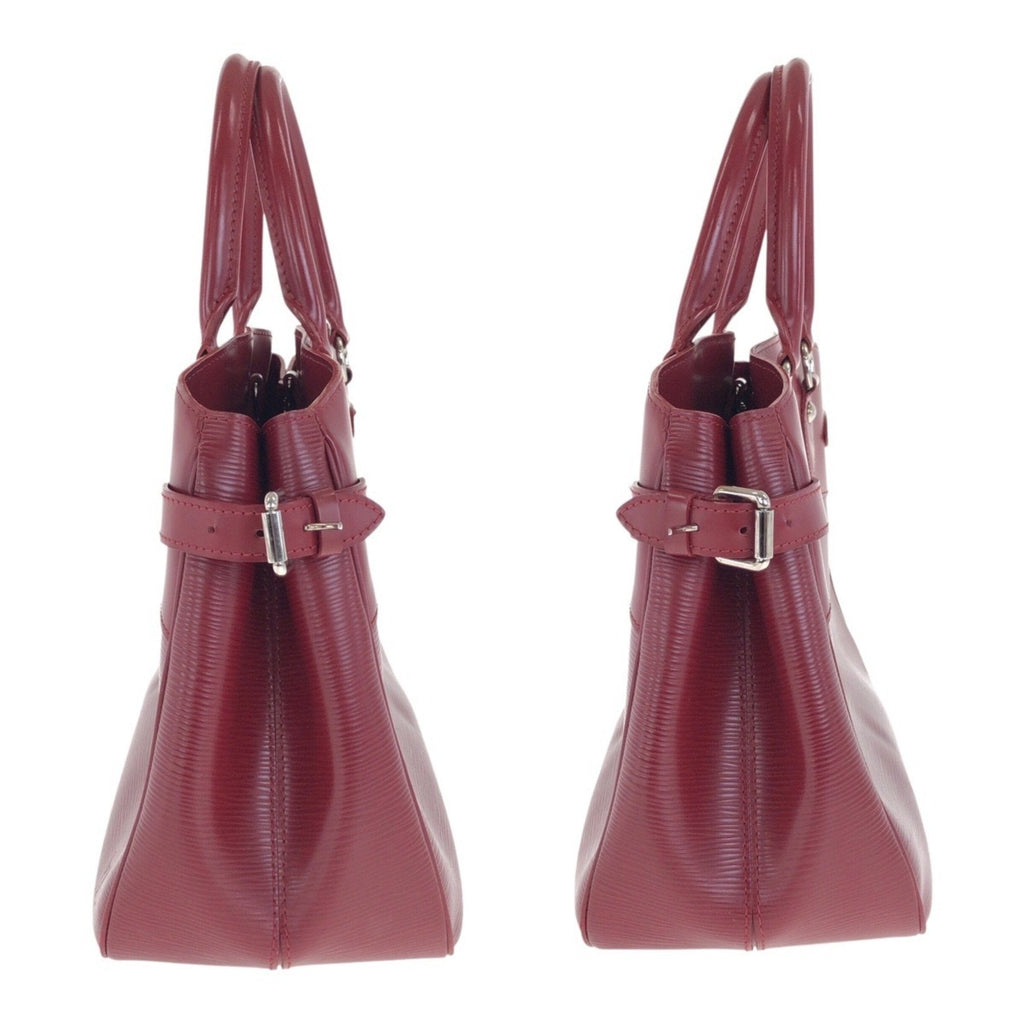 Louis Vuitton Red Color Leather Handbag Tote Bag
