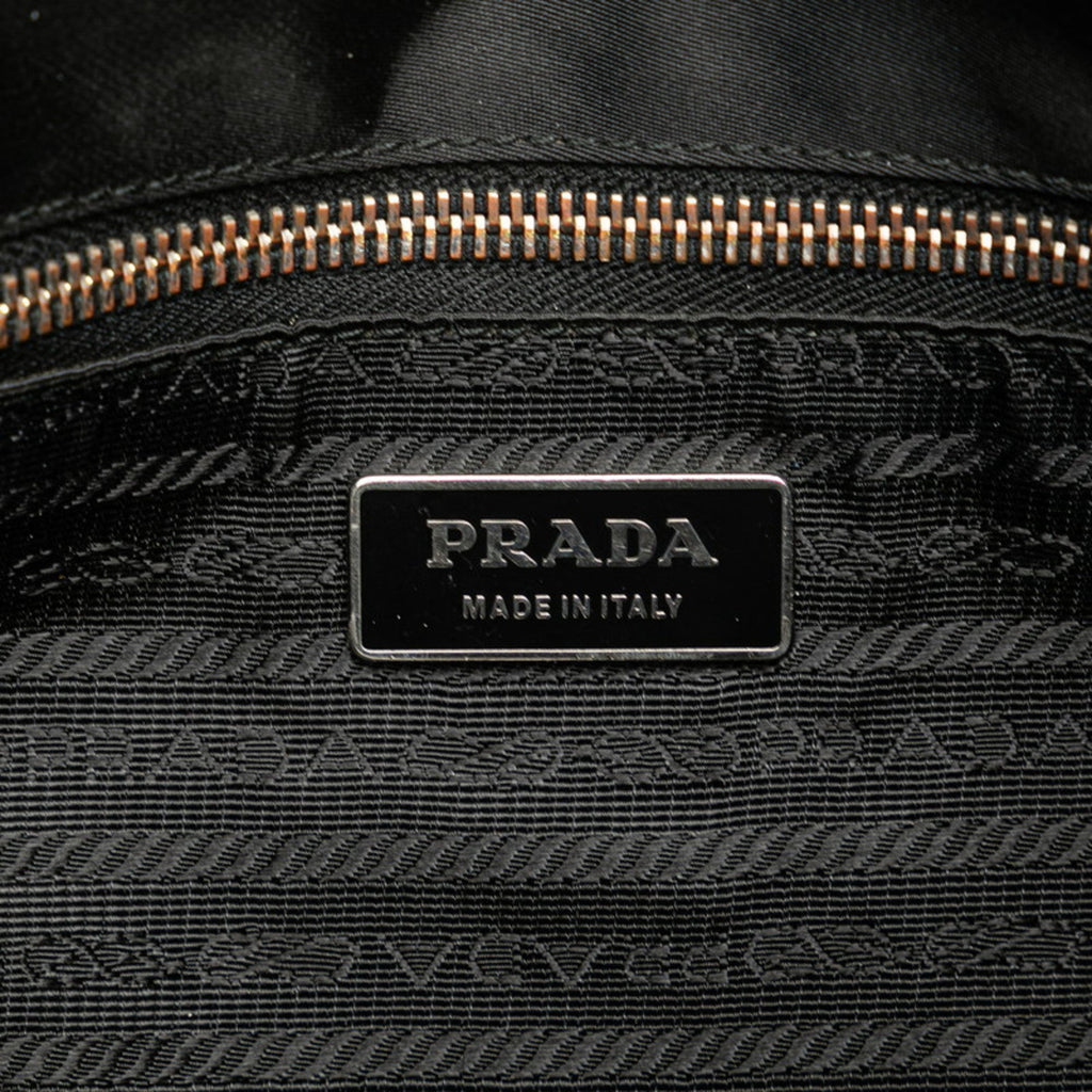 Prada Black Nylon Leather Shoulder Bag