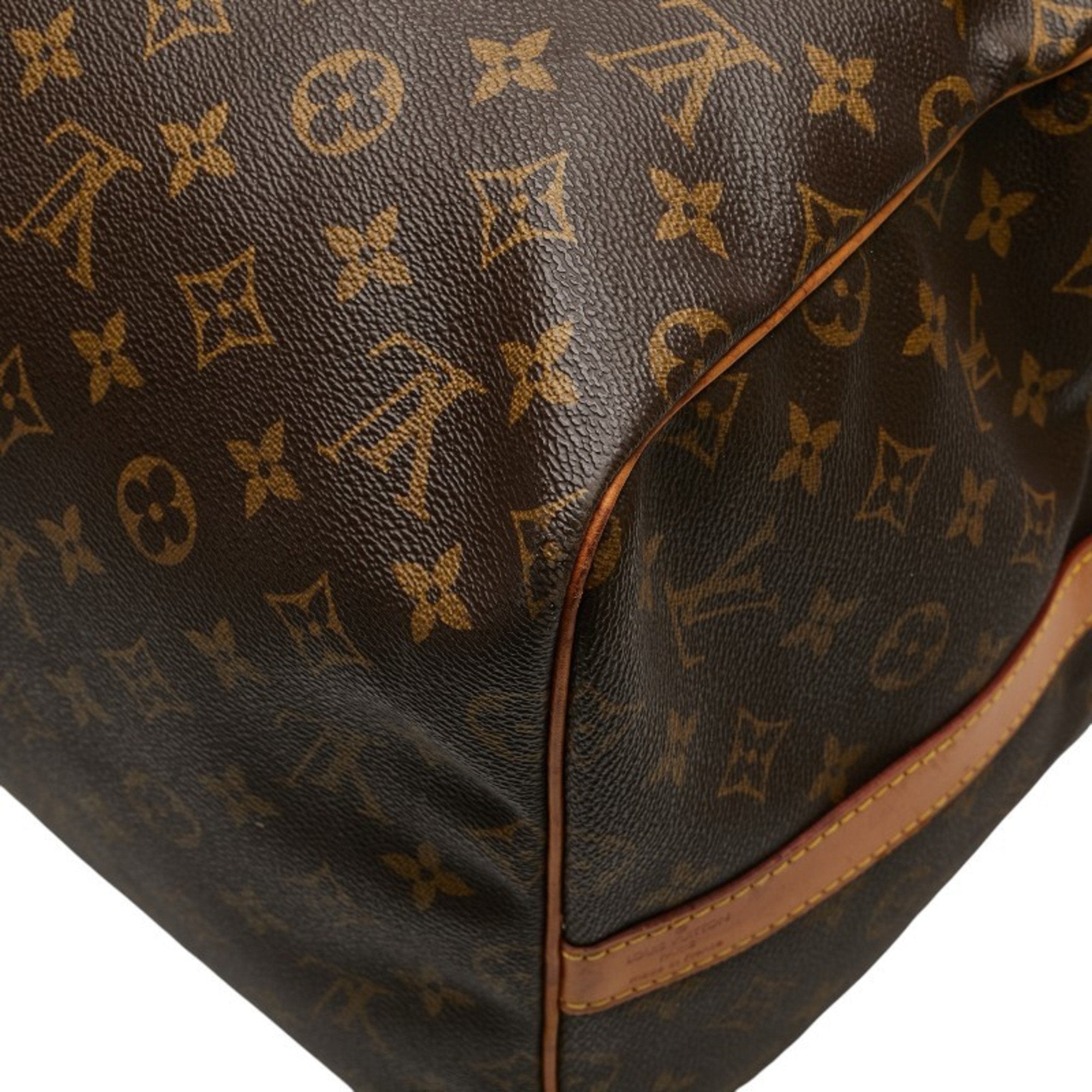 Louis Vuitton Monogram Brown Pvc Leather Boston Bag Shoulder Bag