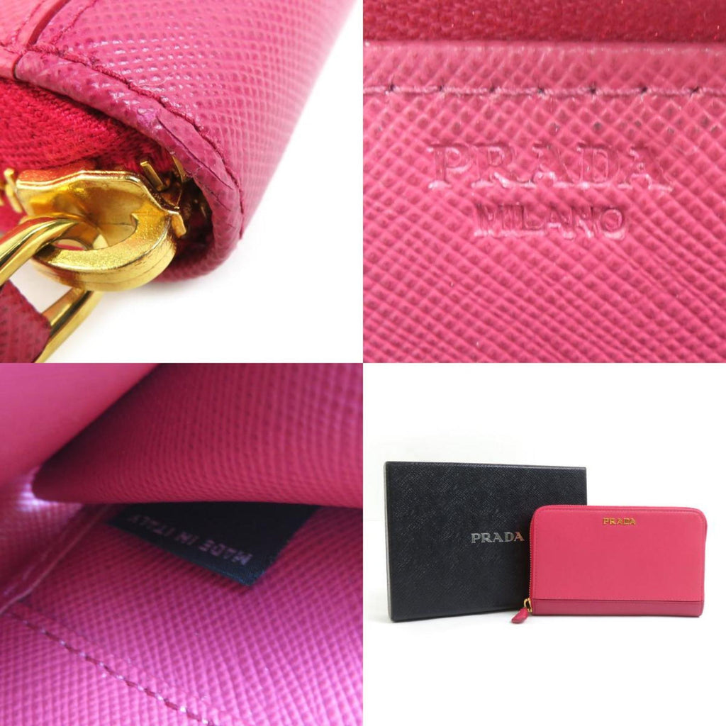 Prada Pink Leather Coin Purse/Coin Case